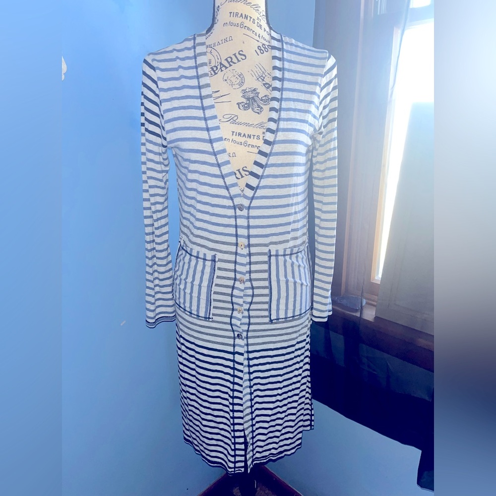 Coin 1804 Striped Duster Cardigan